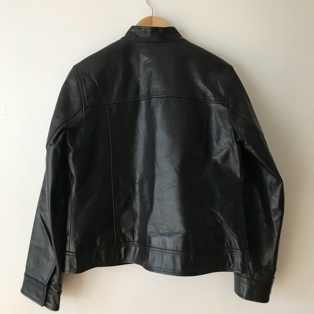 Black leather jacket